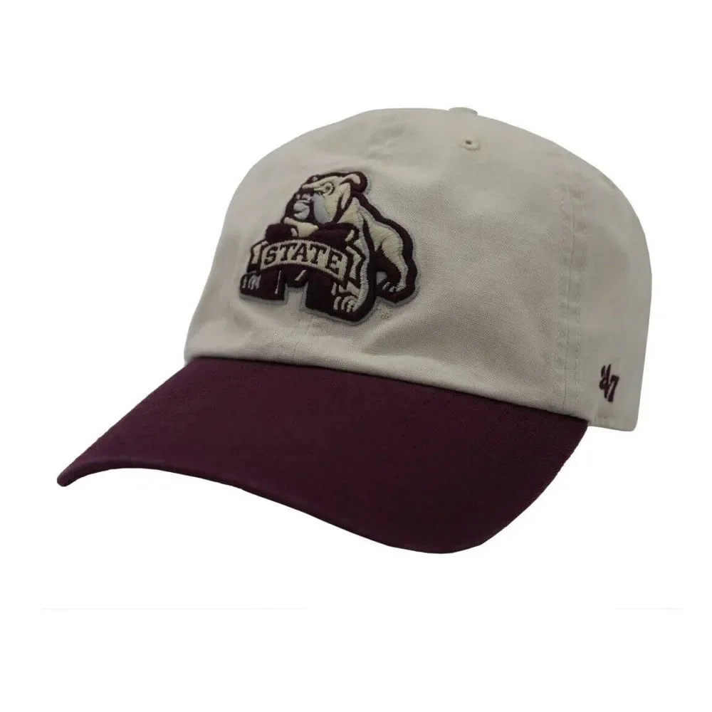 '47 Maroon‎ Mississippi State Bulldogs 'Bully' Tan Clean Up Adjustable Hat